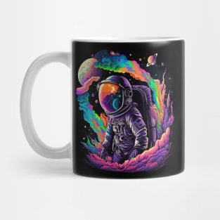 Astronaut in Space Colorful Vibrant Psychedelic Mug